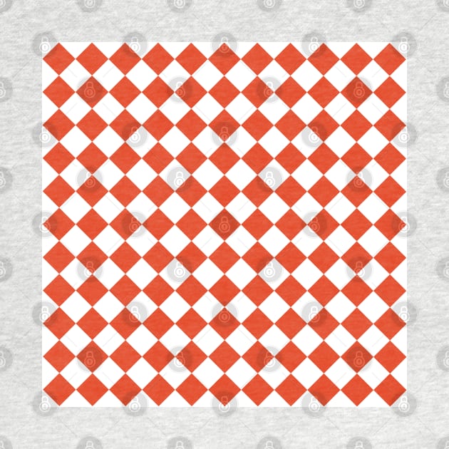 White Orange Tennessee Checkerboard by MasterMuseum